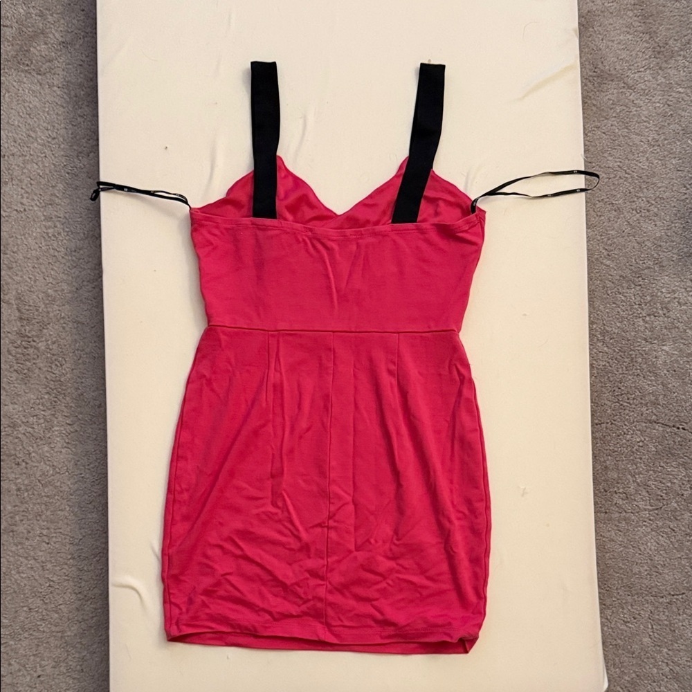 Forever 21 Pink Mini Dress with Black Straps - Picture 2 of 3